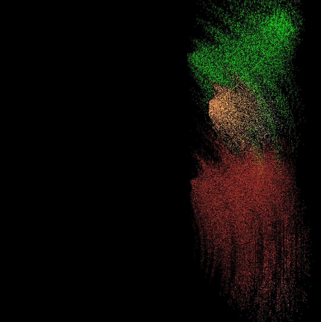 Three irregular shapes